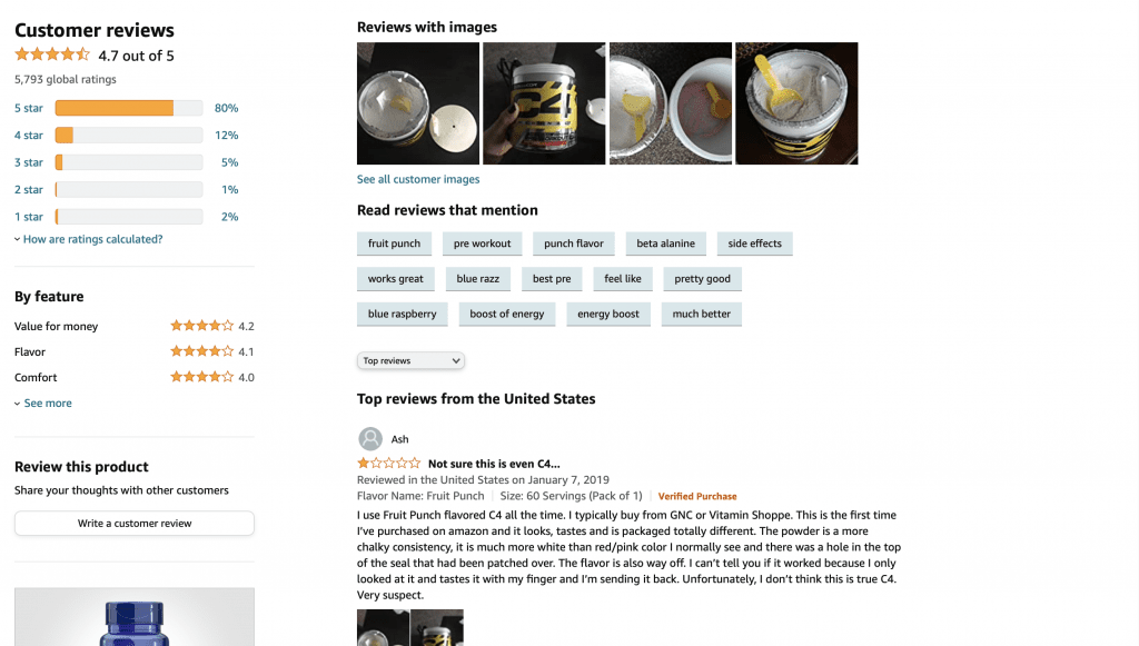 Cellucor C4 Customer Reviews