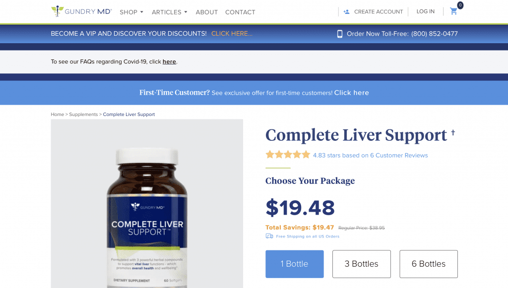 Gundry MD Complete Liver Support Website
