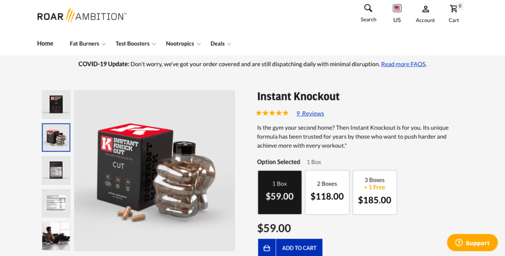 Instant Knockout - Pricing