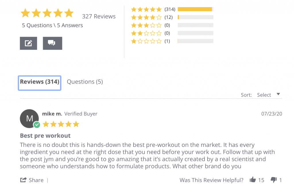 Pre JYM - Customer Reviews
