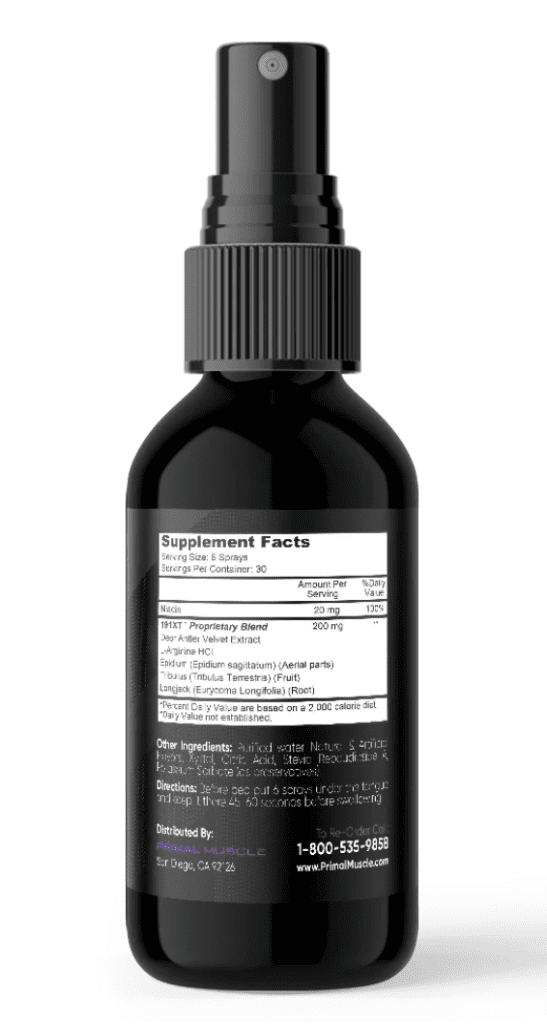 191XT Supplement Facts