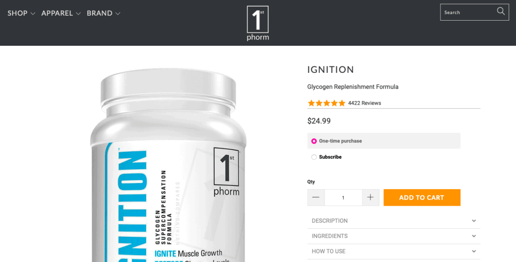 1st Phorm Ignition Website