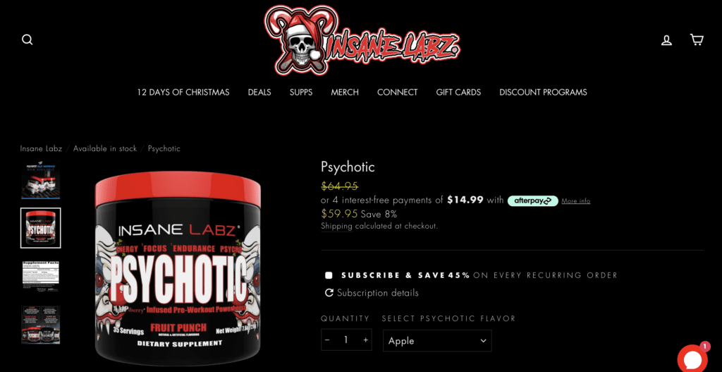 Insane Labz Psychotic Website