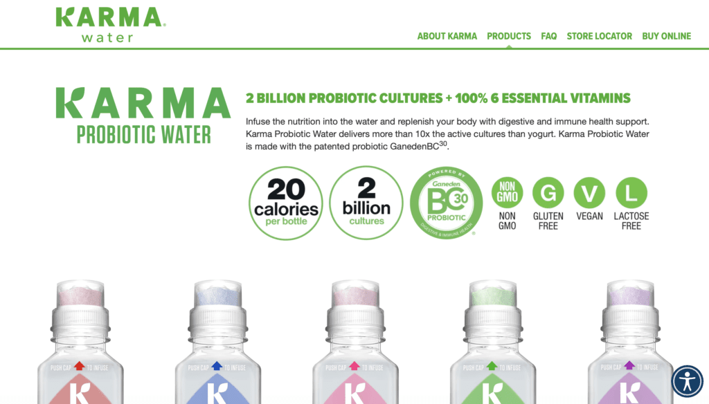 Karma Water Karma Probiotic Water Website