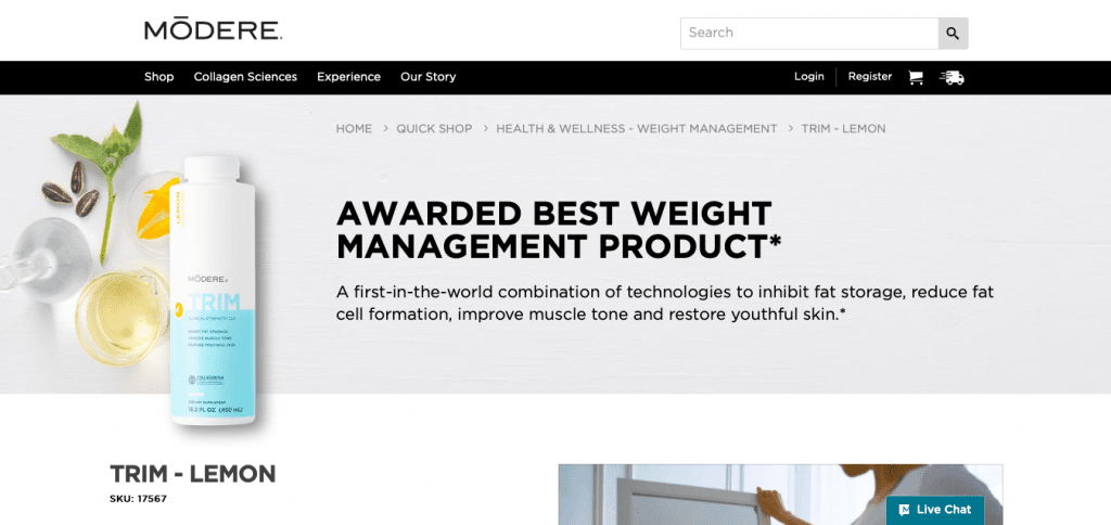 Modere Trim Website