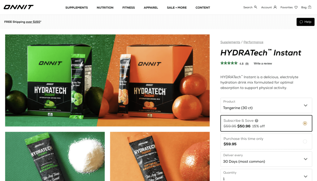 Onnit HydraTech Instant Website