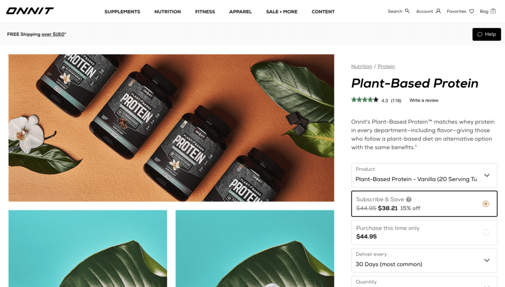 Onnit Plant-Based Protein Website