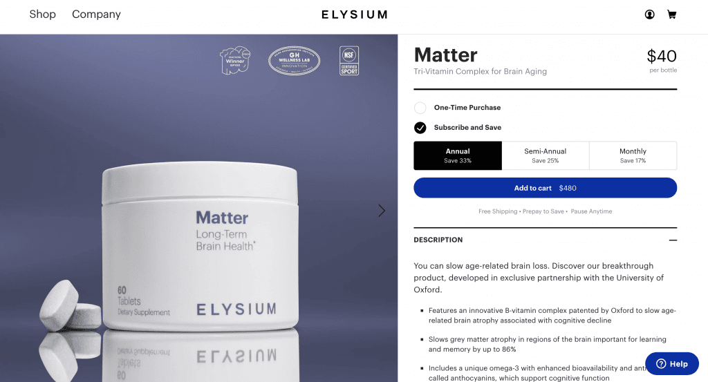 elysium matter website