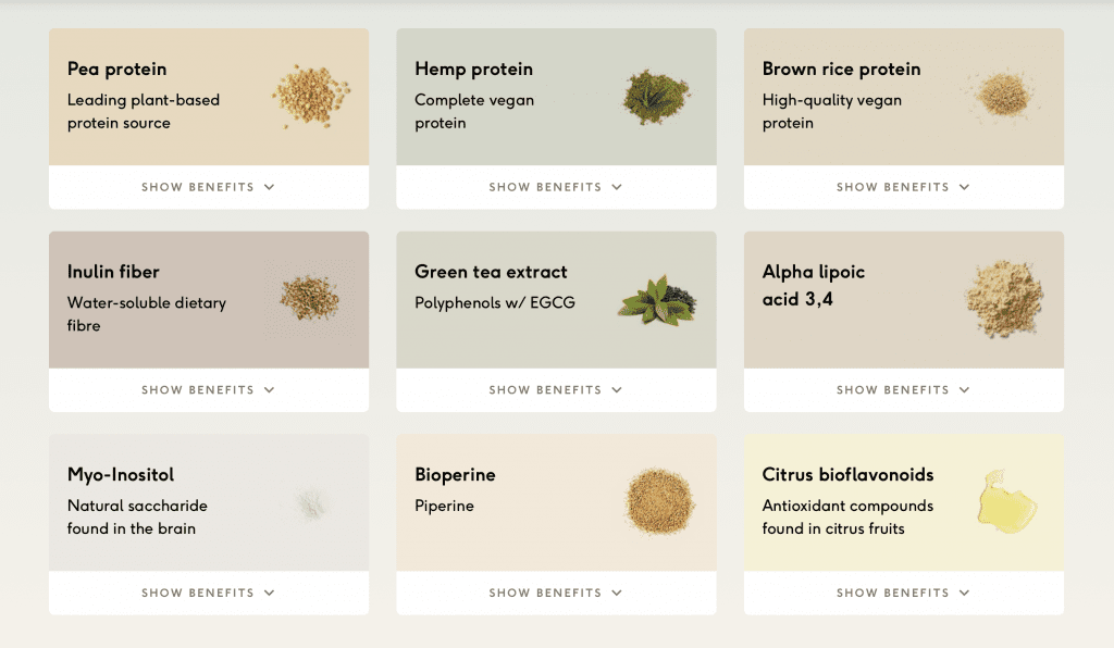 feel meal replacement ingredients