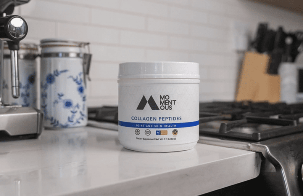 momentous collagen peptides powdered supplement