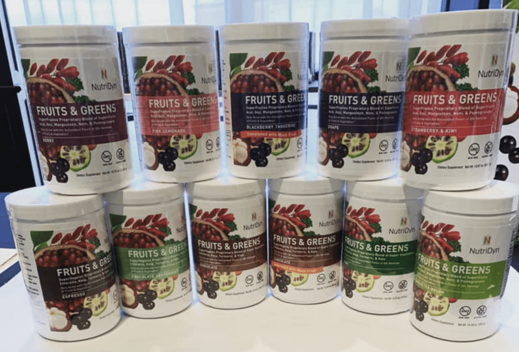 nutridyn fruits & greens flavors