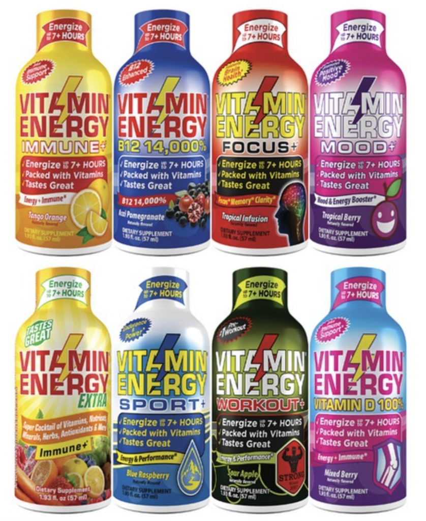 vitamin energy diffent varities