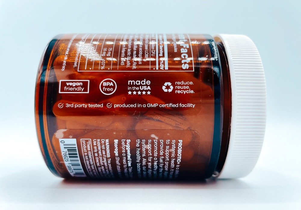 dioxyme probiotic+ label