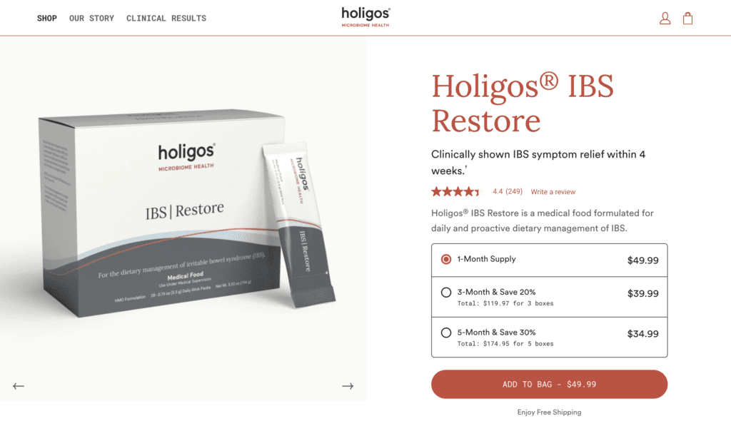 holigos ibs restore website