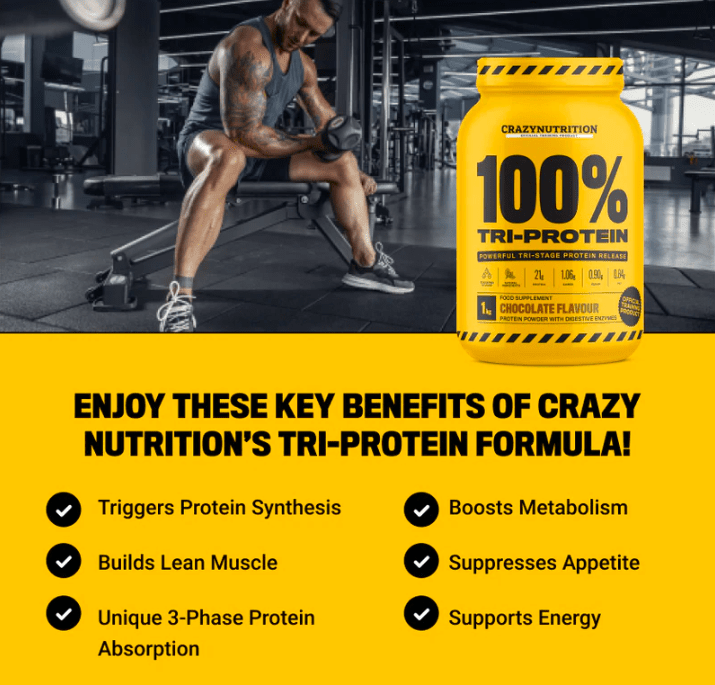 crazy nutrition tri protein benefits
