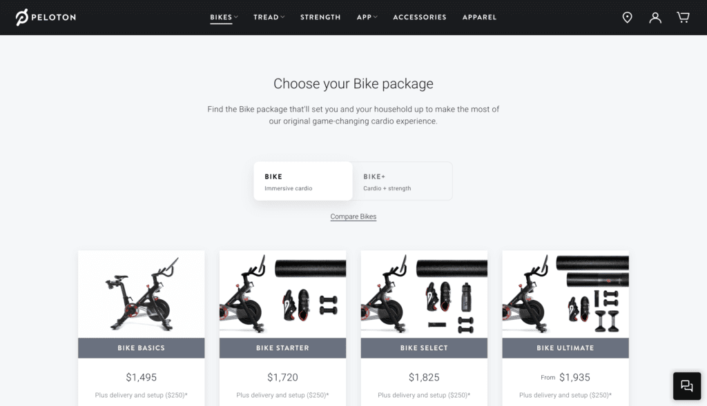 peloton website