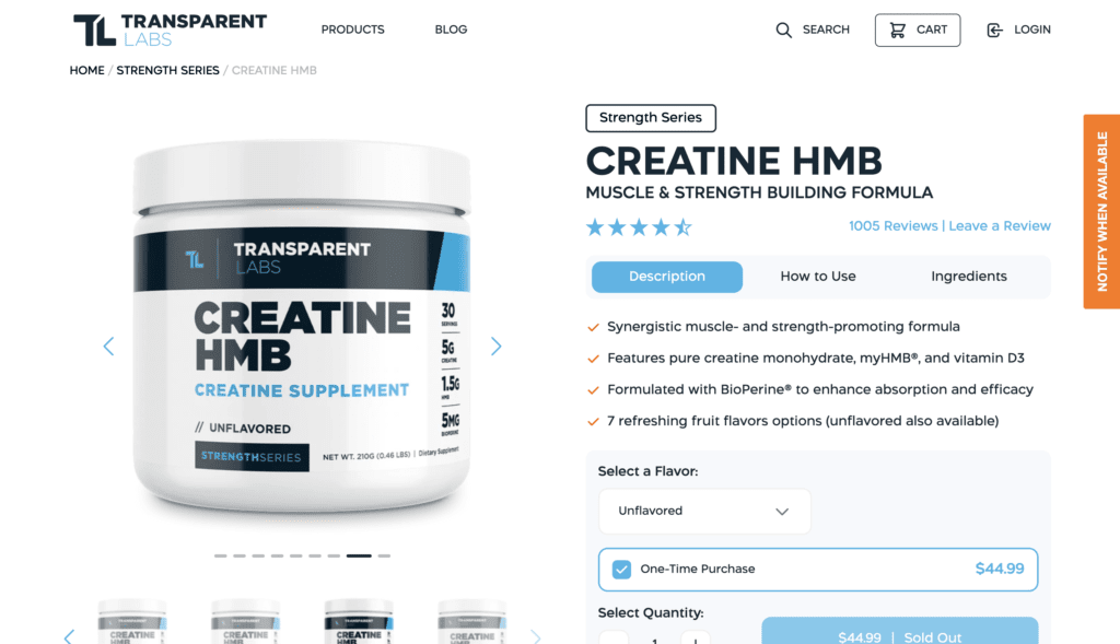 transparent labs creatine hmb website