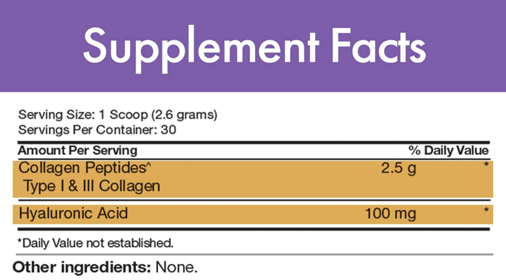 collagen 360 supplement facts