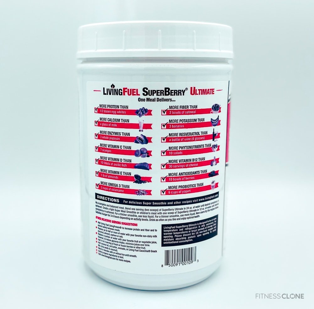 Living Fuel SuperBerry Ultimate Label