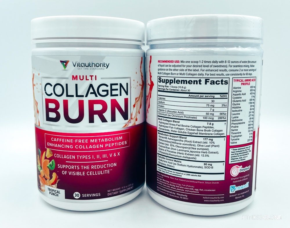 Vitauthority Multi Collagen Burn Labels