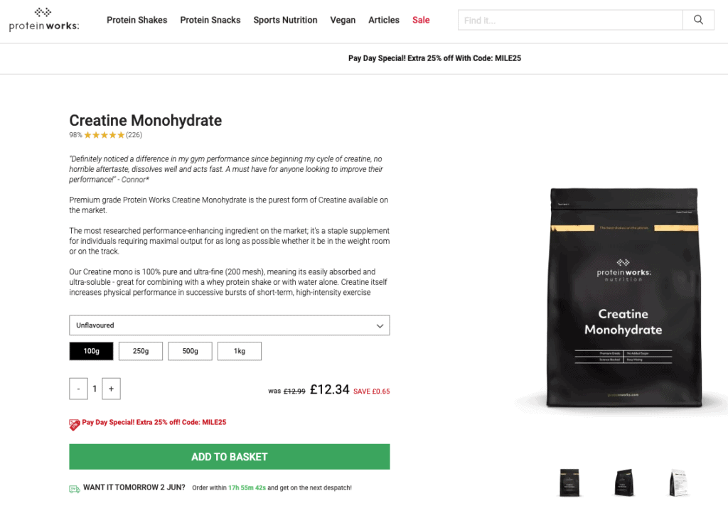 the protein works creatine monohydrate website