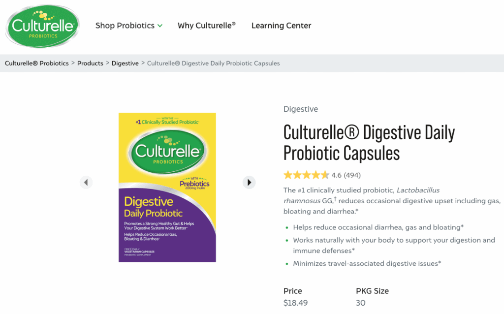 culturelle probiotics website