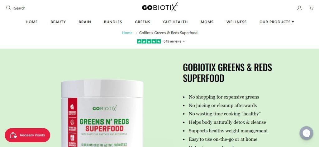 gobiotix greens and reds website