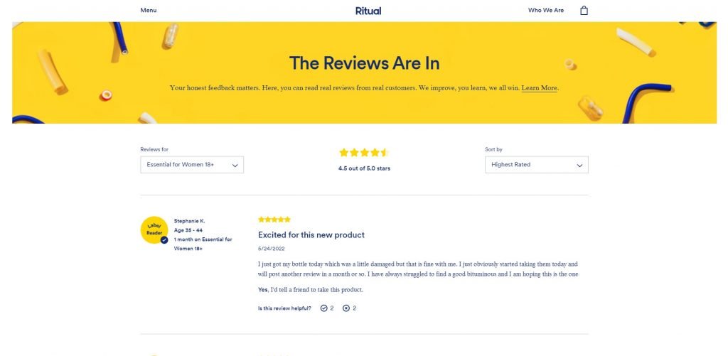 ritual customers reviews