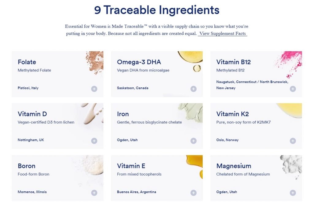 ritual essential for women ingredients