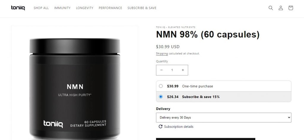 toniiq nmn where to buy