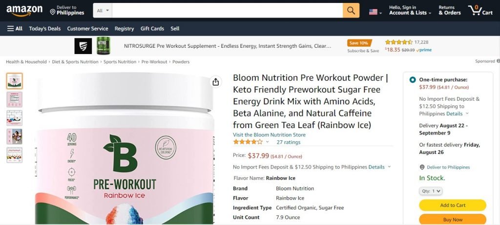 Bloom pre workout where to buy