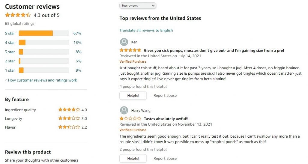 transparent labs bulk reviews
