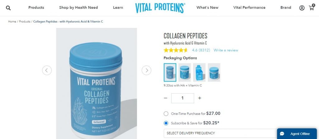 vital proteins cost