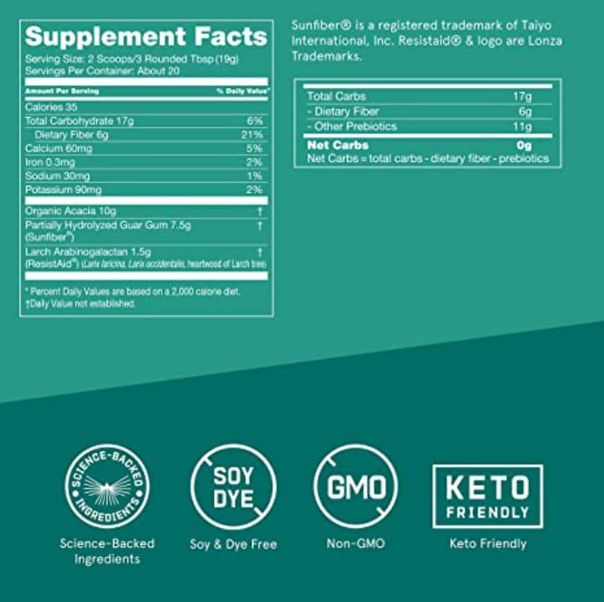 bulletproof innerfuel prebiotic supplement facts