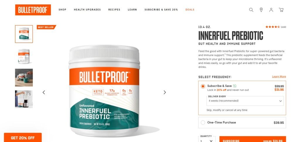 bulletproof innerfuel prebiotic where to buy