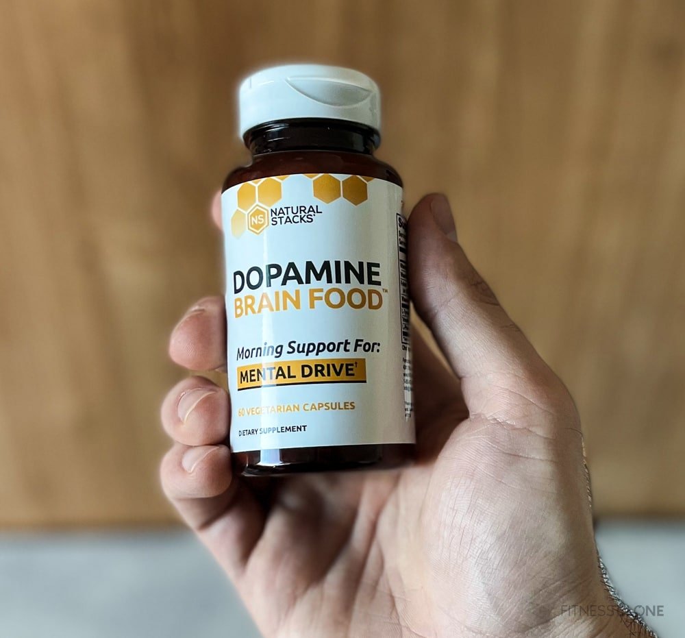 Natural Stacks Dopamine Bottle In Hand