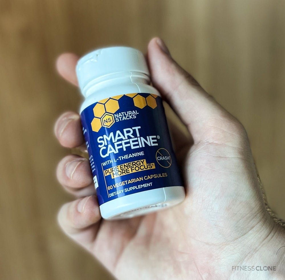 Natural Stacks Smart Caffeine Bottle In Hand