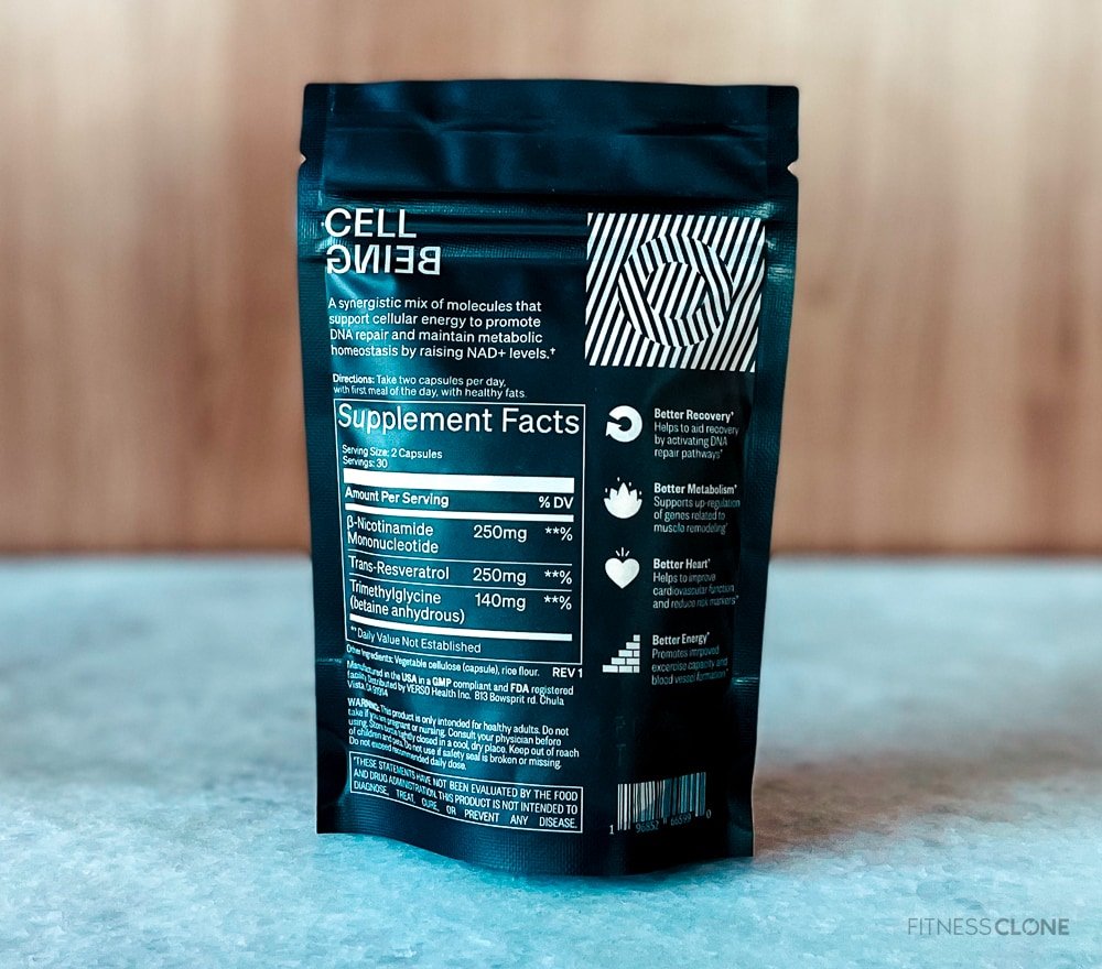 Verso Cell Being Supplement Facts