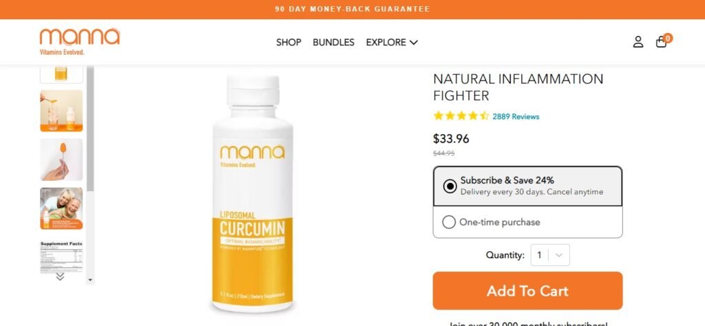 manna liposomal curcumin where to buy