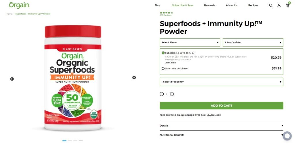 orgain superfoods & immunity up powder5