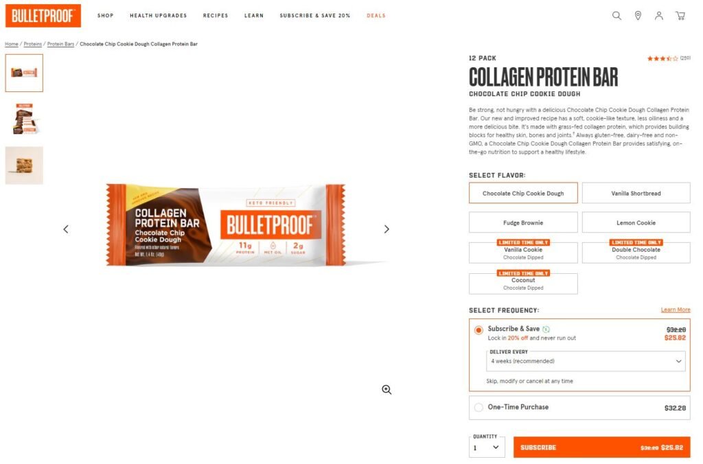 bulletproof collagen protein bars