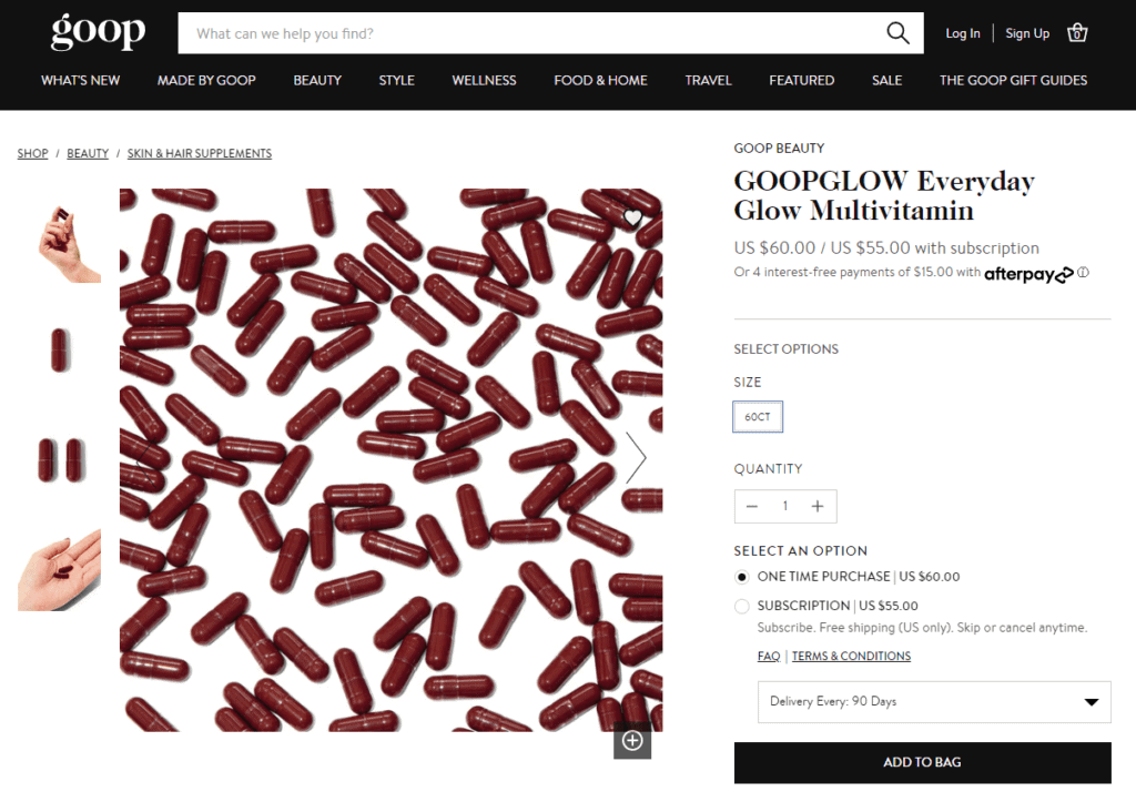 goopglow website