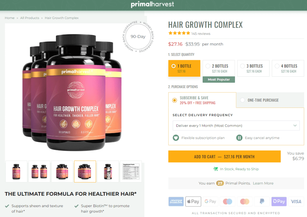 primal hair growth complex website
