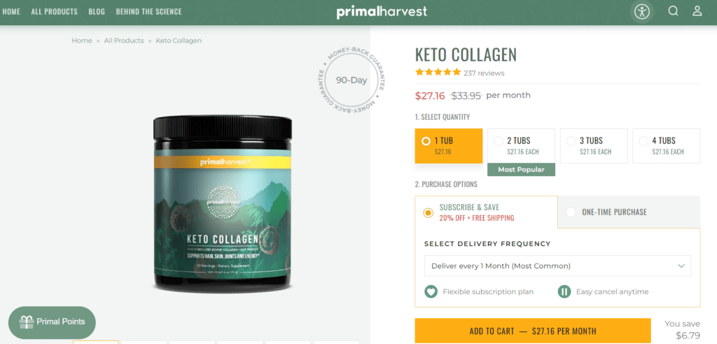 primal harvest keto collagen review website