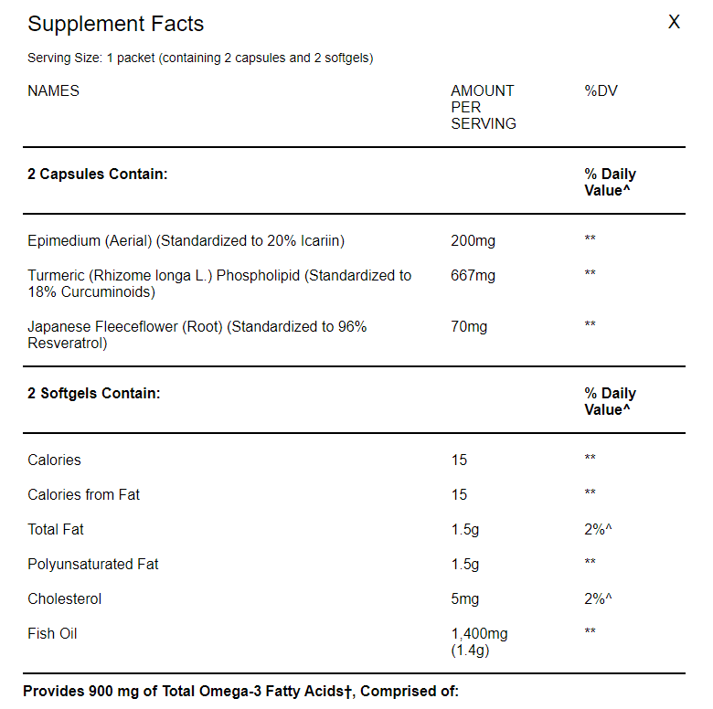 relief factor ingredients