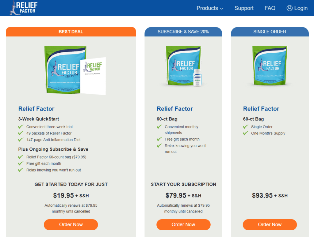 relief factor website