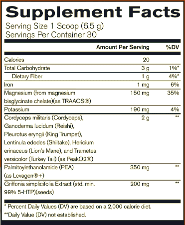 BPN Peak Sleep Supplement Facts