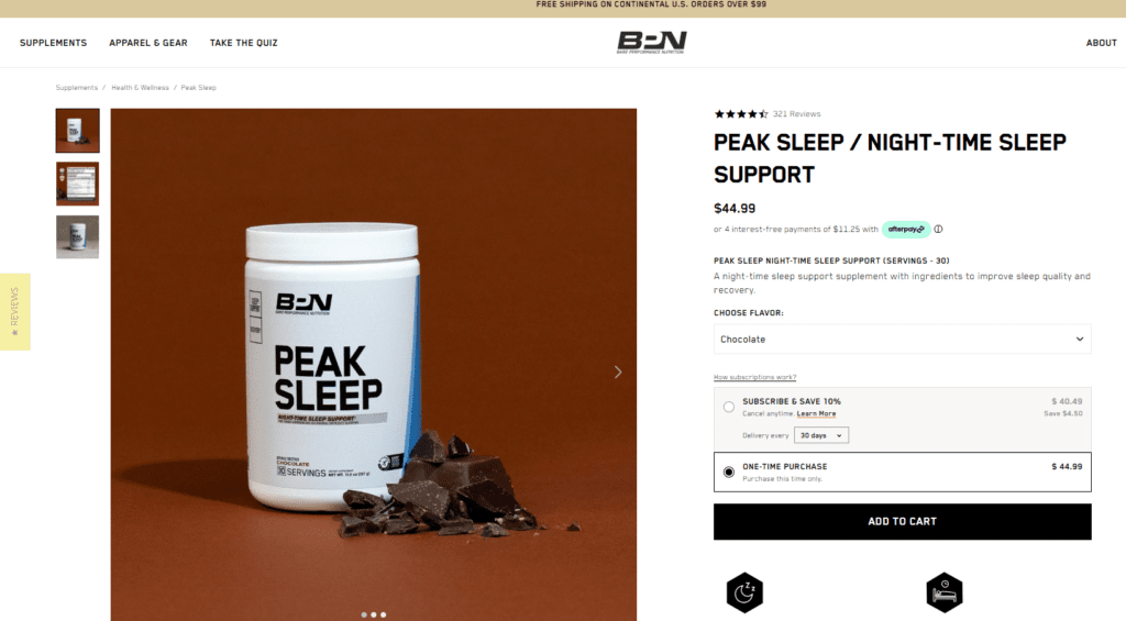 bpn peak sleep website