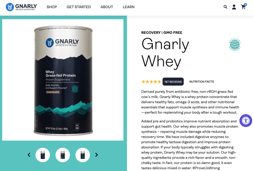 Gnarly Whey Protein Website