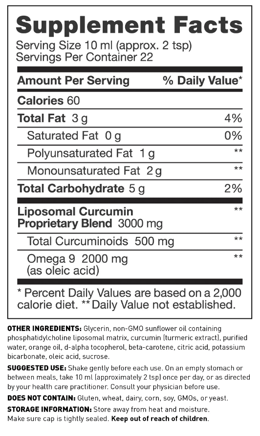 liposomal curcumin ingredients